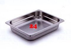 (174) Rieber Gastrobeh�lter Edelstahl 1/2 ungelocht