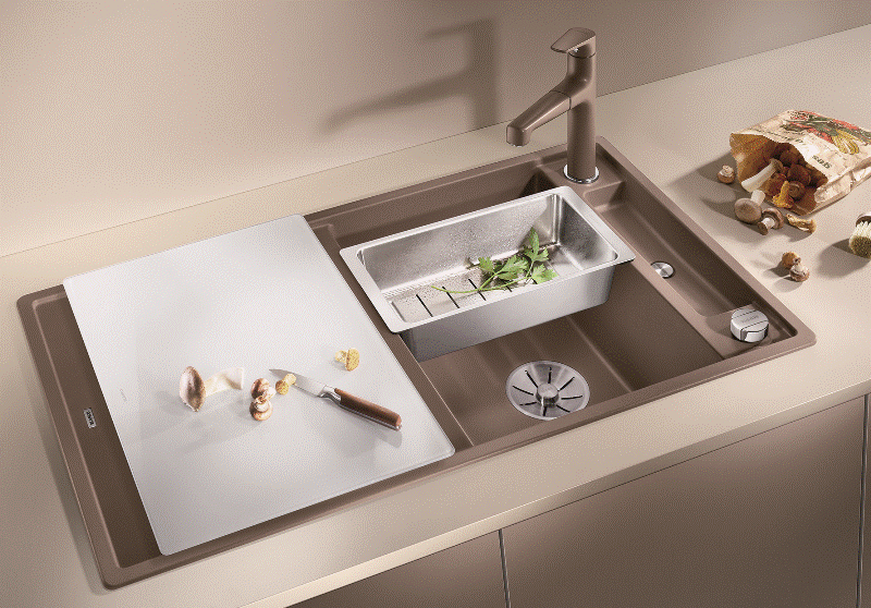 BLANCO AXIA III 5 S online kaufen | Silgranitsple gnstig Farbe Alumetallic InFino Glasschneidbrett Einbau