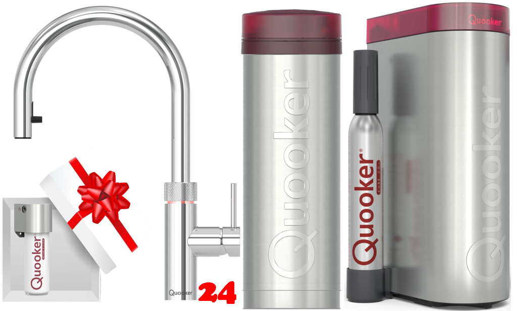 QUOOKER Flex Chrom PRO3 & CUBE jetzt kaufen | Kochendwasserhahn & Trinkwassersystem | Der Wasserhahn, der alles kann | Sp�lenshop24