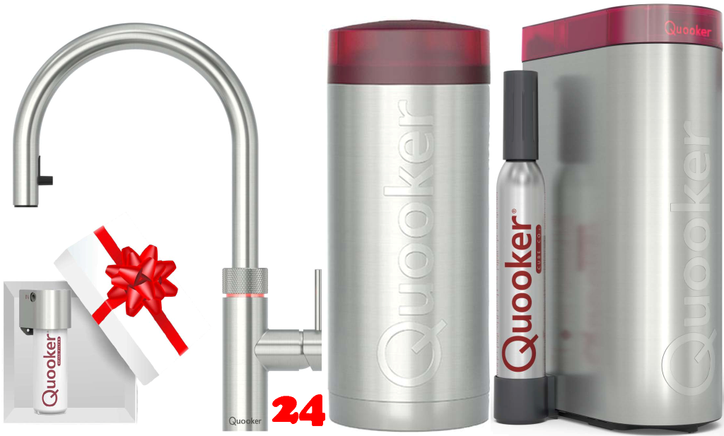 QUOOKER Flex Edelstahl massiv COMBI+ & CUBE online kaufen | Kochendwasserhahn und Trinkwassersystem | Der Wasserhahn, der alles kann | Sp�lenshop24