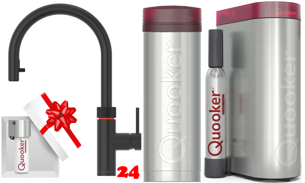 QUOOKER Flex Schwarz matt PRO3 & CUBE online kaufen | Kochendwasserhahn & Trinkwassersystem | Der Wasserhahn, der alles kann | Sp�lenshop24