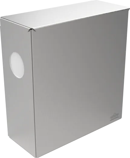 DREILICH Sirius II Hygiene-Abfallbehlter 9110401-2L zur Wandmontage mit stabilem Deckel und Polybeutelspender links Fassungsvermgen ca. 5 Liter (2002080109)