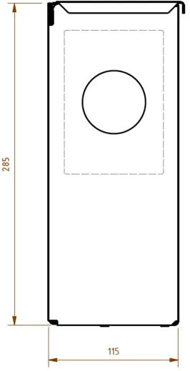 DREILICH Sirius II Hygiene-Abfallbehlter 9110401-2R zur Wandmontage mit stabilem Deckel und Polybeutelspender rechts Fassungsvermgen ca. 5 Liter (2002080113)