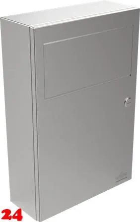 DREILICH Sirius II Hygiene-Abfallbehlter 9110104 zur Aufputz- oder Unterputzmontage mit Schwingklappe Fassungsvermgen ca. 5,5 Liter (2002080026)