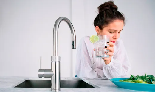 QUOOKER CLASSIC FUSION Round Messing Patina COMBI (+) B mit CUBE 2 *Der Wasserhahn, der alles kann! Nostalgieoptik (COMBI+CFNRPTBCUBE)