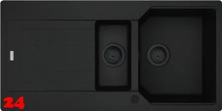 FRANKE Kchensple Urban UBG 651 Fragranit+ Einbausple / Granitsple Black Matt - Black Collection