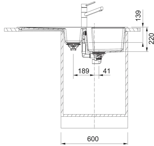 FRANKE Kchensple Urban UBG 651 Fragranit+ Einbausple / Granitsple Black Matt - Black Collection