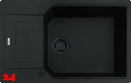 FRANKE Kchensple Urban UBG 611-78 XL Fragranit+ Einbausple / Granitsple Black Matt - Black Collection