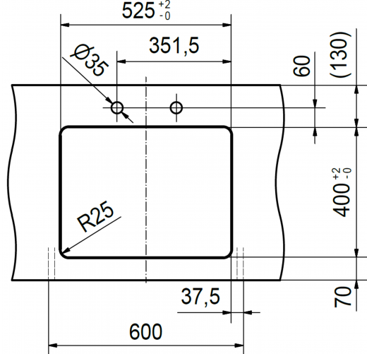 FRANKE Kchensple Mythos MYX 160-34-16 Unterbausple (Montage unter die Arbeitsplatte) mit Integralablauf und Siebkorb als Stopfenventil