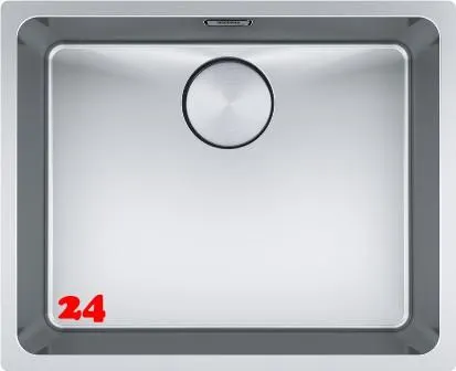 FRANKE Kchensple Mythos MYX 110-50 Unterbausple (Montage unter die Arbeitsplatte) mit Integralablauf und Siebkorb als Druckknopfventil