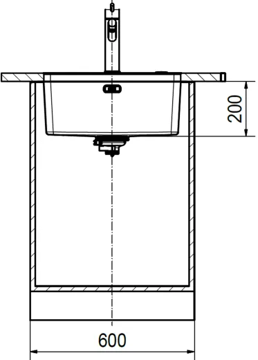 FRANKE Kchensple Mythos MYX 110-50 Unterbausple (Montage unter die Arbeitsplatte) mit Integralablauf und Siebkorb als Stopfenventil
