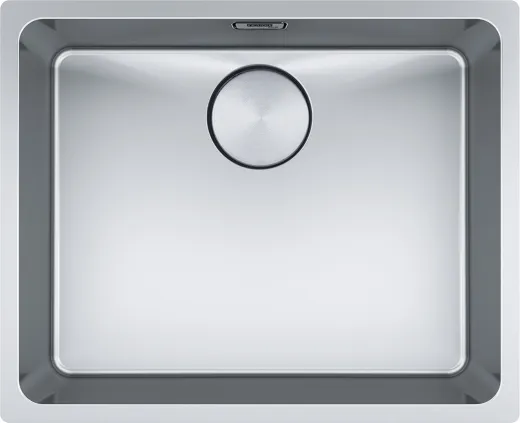 FRANKE Kchensple Mythos MYX 110-50 Unterbausple (Montage unter die Arbeitsplatte) mit Integralablauf und Siebkorb als Stopfenventil