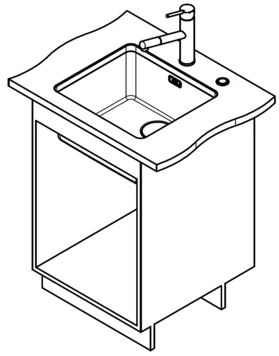 FRANKE Kchensple Mythos MYX 110-45 Unterbausple (Montage unter die Arbeitsplatte) mit Integralablauf und Siebkorb als Stopfenventil