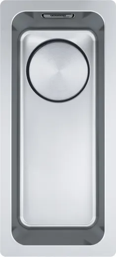 FRANKE Kchensple Mythos MYX 110-16 Unterbausple (Montage unter die Arbeitsplatte) mit Integralablauf und Siebkorb als Stopfenventil