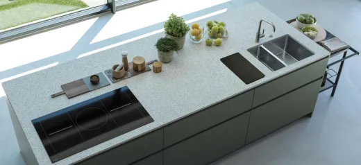 FRANKE Kchensple Mythos MYX 110-70 Unterbausple (Montage unter die Arbeitsplatte) mit Integralablauf und Siebkorb als Stopfenventil