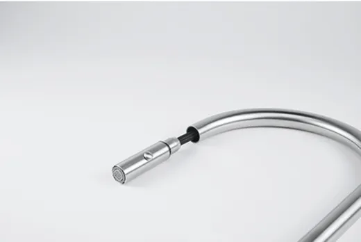 FRANKE Kchenarmatur Eos Neo Einhebelmischer Edelstahl Copper (PVD) mit Auszugsbrause Pull-Down-Spray 180 schwenkbarer Auslauf