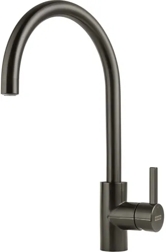FRANKE Kchenarmatur Eos Neo Einhebelmischer Edelstahl Anthracite (PVD) mit Festauslauf mi Laminar Perlator 180 schwenkbarer Auslauf