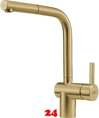 FRANKE Küchenarmatur Atlas Neo Einhebelmischer Edelstahl Gold (PVD) mit Schlauchbrause 180° schwenkbar mit Laminar Perlator FRANKE Küchenarmatur Atlas Neo Einhebelmischer Edelstahl Gold (PVD) mit Schlauchbrause 180° schwenkbar mit Laminar Perlator