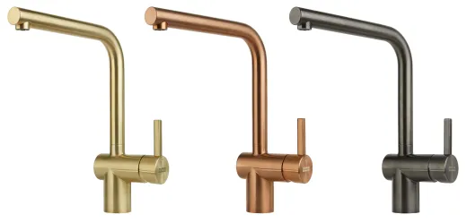 FRANKE Kchenarmatur Atlas Neo Einhebelmischer Edelstahl Copper (PVD) mit Zugauslauf 180 schwenkbar mit Laminar Perlator