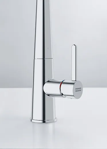 FRANKE Kchenarmatur Icon Einhebelmischer Chrom mit Zugauslauf als Schlauchbrause 360 schwenkbarer Auslauf