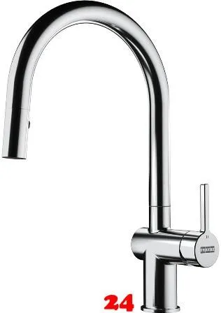 FRANKE Küchenarmatur Active J Einhebelmischer Chrom mit Zugauslauf als Schlauchbrause 180° schwenkbarer Auslauf FRANKE Küchenarmatur Active J Einhebelmischer Chrom mit Zugauslauf als Schlauchbrause 180° schwenkbarer Auslauf