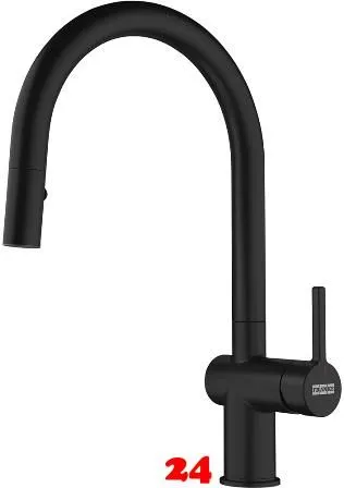 FRANKE Küchenarmatur Active J Einhebelmischer Black Matt mit Zugauslauf als Schlauchbrause 180° schwenkbarer Auslauf FRANKE Küchenarmatur Active J Einhebelmischer Black Matt mit Zugauslauf als Schlauchbrause 180° schwenkbarer Auslauf