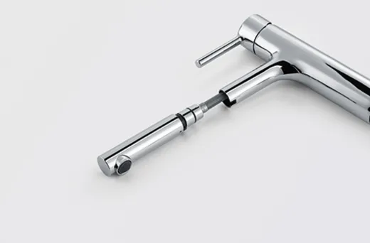 FRANKE Kchenarmatur Centro Einhebelmischer Chrom mit Zugauslauf als Schlauchbrause 120 schwenkbarer Auslauf