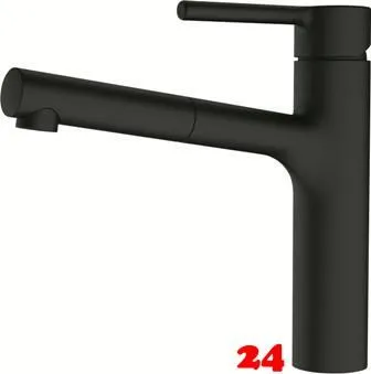 FRANKE Küchenarmatur Centro Einhebelmischer Black Matt mit Zugauslauf als Schlauchbrause 120° schwenkbarer Auslauf FRANKE Küchenarmatur Centro Einhebelmischer Black Matt mit Zugauslauf als Schlauchbrause 120° schwenkbarer Auslauf