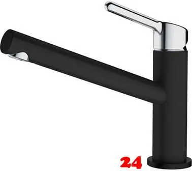 FRANKE Kchenarmatur Orbit Einhebelmischer Black Matt mit Festauslauf 360 schwenkbarer Auslauf mit Laminar Strahlregler