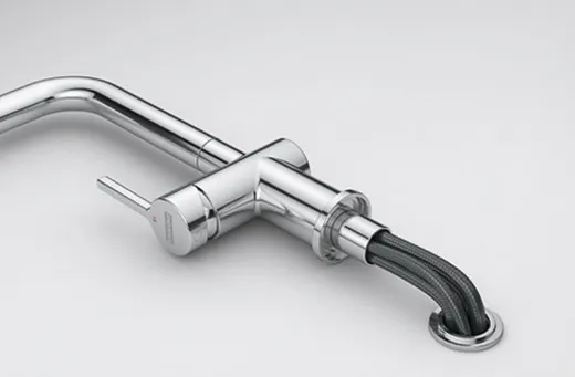 FRANKE Kchenarmatur Active L Window Einhebelmischer Chrom mit Festauslauf zur Vorfenstermontage umlegbar