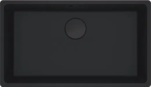 FRANKE Kchensple Maris MRG 210-72 Fragranit+ Granitsple Flchenbndig Black Matt - Black Collection Siebkorb als Stopfenventil