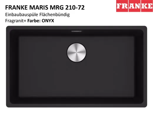 FRANKE Kchensple Maris MRG 210-72 Fragranit+ Granitsple Flchenbndig mit Siebkorb als Stopfenventil