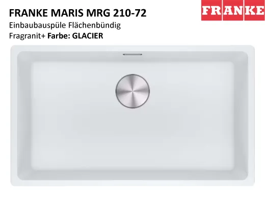 FRANKE Kchensple Maris MRG 210-72 Fragranit+ Granitsple Flchenbndig mit Siebkorb als Stopfenventil