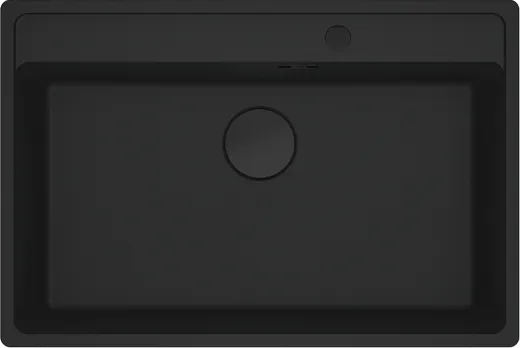 FRANKE Kchensple Maris MRG 210-72 A HLB Fragranit+ Granitsple Flchenbndig Black Matt - Black Collection Siebkorb als Drehknopfventil