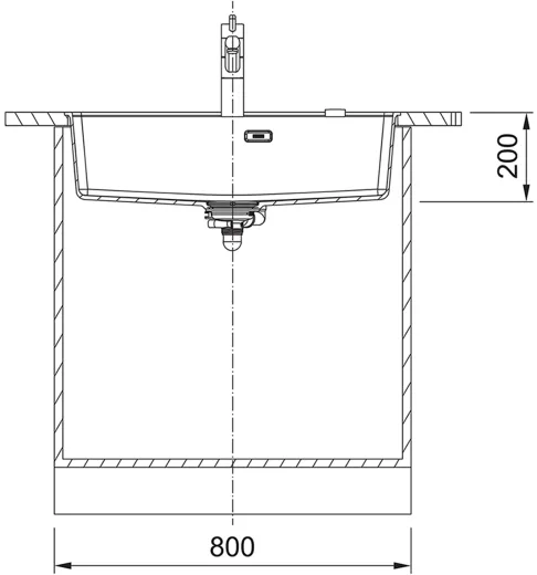 FRANKE Kchensple Maris MRG 210-72 A HLB Fragranit+ Granitsple Flchenbndig Black Matt - Black Collection Siebkorb als Drehknopfventil