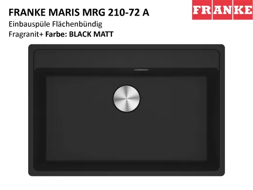 FRANKE Kchensple Maris MRG 210-72 A HLB Fragranit+ Granitsple Flchenbndig mit Siebkorb als Druckknopfventil