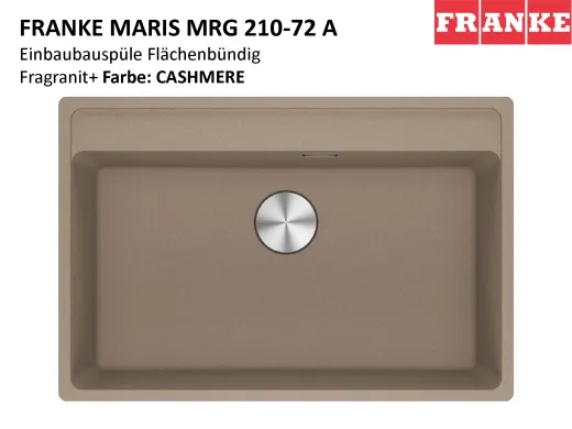 FRANKE Kchensple Maris MRG 210-72 A HLB Fragranit+ Granitsple Flchenbndig mit Siebkorb als Stopfenventil