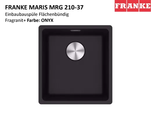 FRANKE Kchensple Maris MRG 210-37 Fragranit+ Granitsple Flchenbndig mit Siebkorb als Druckknopfventil