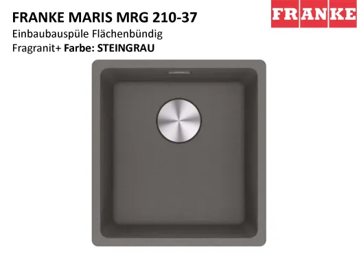FRANKE Kchensple Maris MRG 210-37 Fragranit+ Granitsple Flchenbndig mit Siebkorb als Druckknopfventil