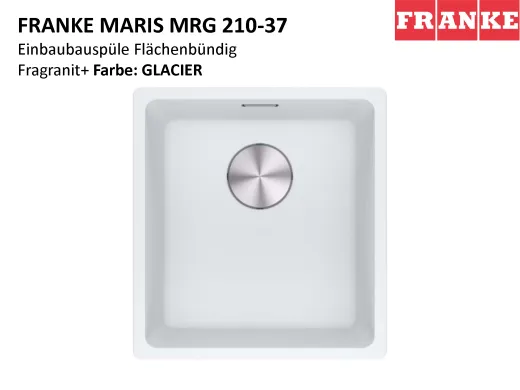FRANKE Kchensple Maris MRG 210-37 Fragranit+ Granitsple Flchenbndig mit Siebkorb als Druckknopfventil