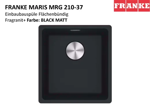 FRANKE Kchensple Maris MRG 210-37 Fragranit+ Granitsple Flchenbndig mit Siebkorb als Stopfenventil
