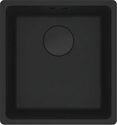 FRANKE Kchensple Maris MRG 210-37 Fragranit+ Granitsple Flchenbndig Black Matt - Black Collection Siebkorb als Stopfenventil