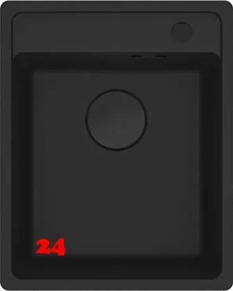 FRANKE Kchensple Maris MRG 210-37 A HLB Fragranit+ Granitsple Flchenbndig Black Matt - Black Collection Siebkorb als Drehknopfventil