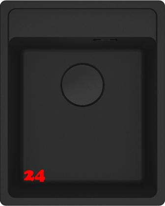 FRANKE Kchensple Maris MRG 210-37 A HLB Fragranit+ Granitsple Flchenbndig Black Matt - Black Collection Siebkorb als Stopfenventil