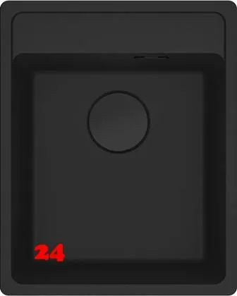 FRANKE Kchensple Maris MRG 210-37 A HLB Fragranit+ Granitsple Flchenbndig Black Matt - Black Collection Siebkorb als Stopfenventil