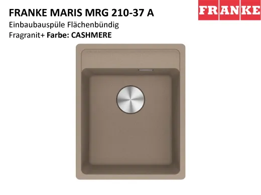 FRANKE Kchensple Maris MRG 210-37 A HLB Fragranit+ Granitsple Flchenbndig mit Siebkorb als Druckknopfventil