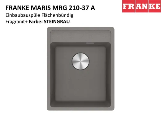 FRANKE Kchensple Maris MRG 210-37 A HLB Fragranit+ Granitsple Flchenbndig mit Siebkorb als Stopfenventil