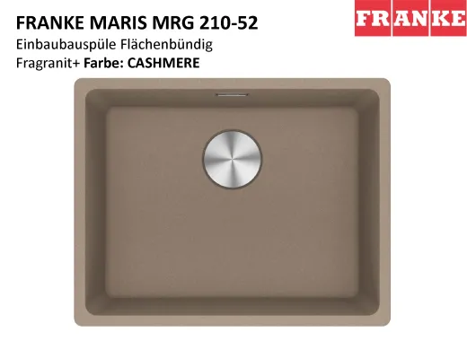 FRANKE Kchensple Maris MRG 210-52 Fragranit+ Granitsple Flchenbndig mit Siebkorb als Druckknopfventil