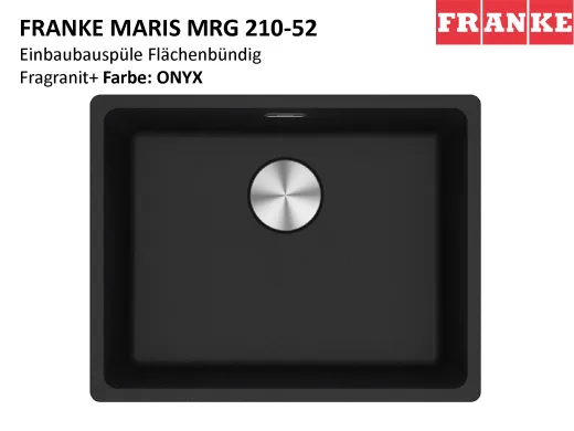❎ FRANKE Kchensple Maris MRG 210-52 Fragranit+ Granitsple Flchenbndig mit Siebkorb als Stopfenventil
