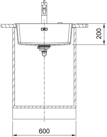 FRANKE Kchensple Maris MRG 210-52 Fragranit+ Granitsple Flchenbndig Black Matt - Black Collection Siebkorb als Drehknopfventil